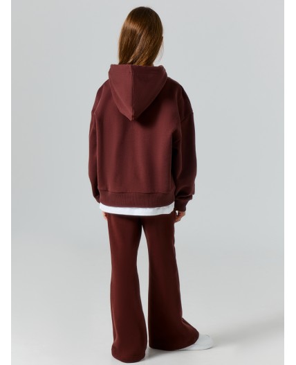 Худи коричневый +печать