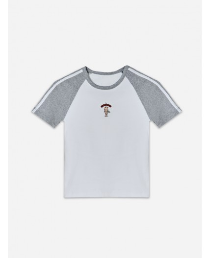 Джемпер белый +печать