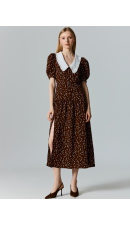 Платье молочный горошек