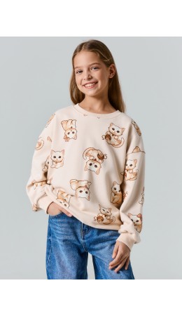 Свитшот коты на св.бежевом