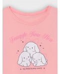 Комплект розовый +зайчики на розовом