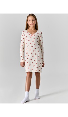 Сорочка вишенки на св.молочном