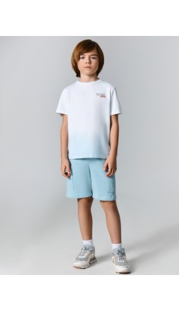 Комплект бело -бирюзовый +серо -бирюзовый +печать