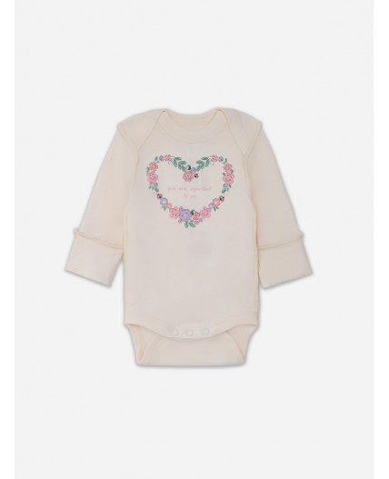 Боди молочный +котики с цветами на молочном +цветочки на розовом