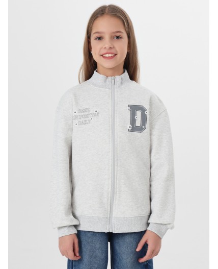 Толстовка серый меланж 4306-А +печать2