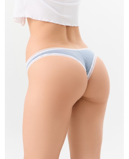 Трусы белые полоски на синем