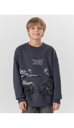 Свитшот графит +печать1