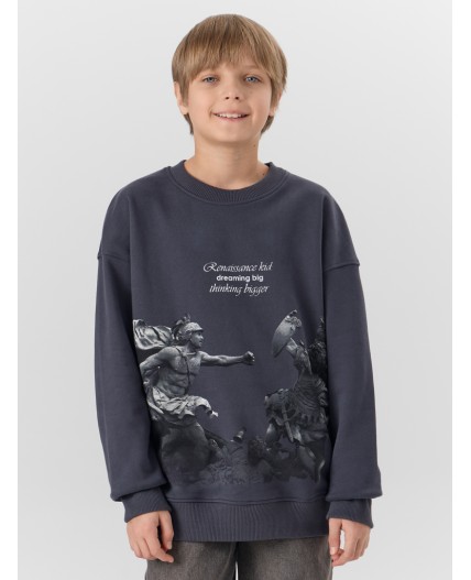 Свитшот графит +печать1