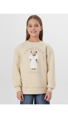 Джемпер св.бежевый +печать