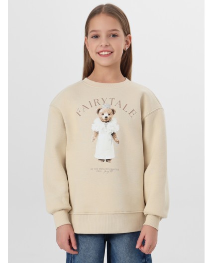 Джемпер св.бежевый +печать