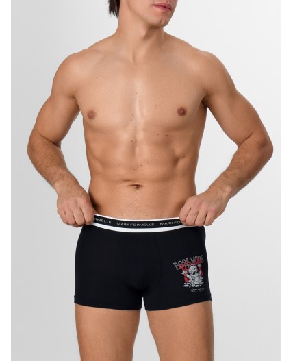 Трусы черный +печать3