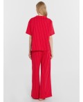 Пижама полоска на красном