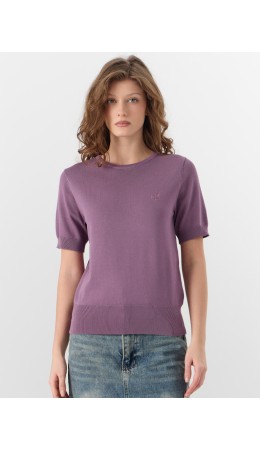 Джемпер бордово -серый