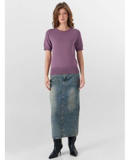 Джемпер бордово -серый