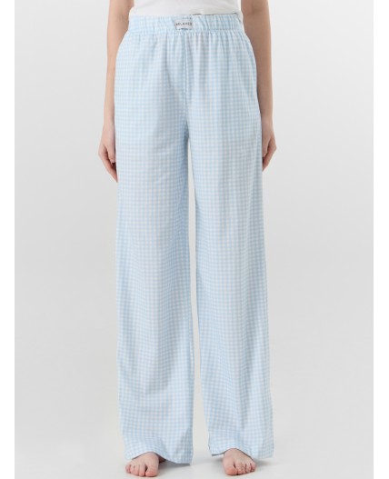 Брюки голубая клетка