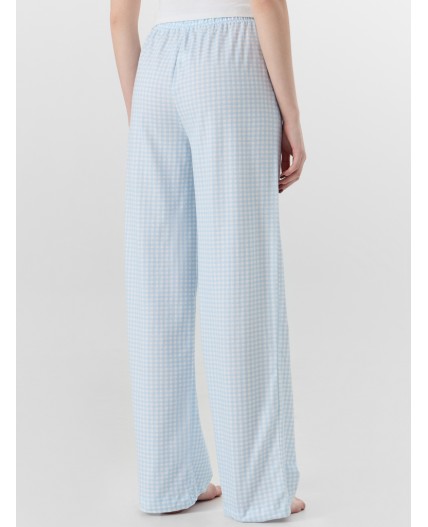 Брюки голубая клетка
