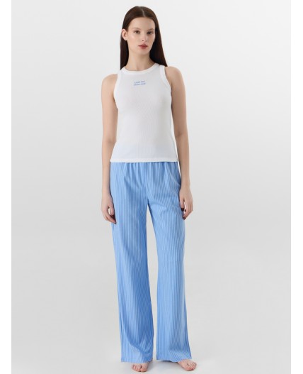 Комплект белый +сине -голубая полоска