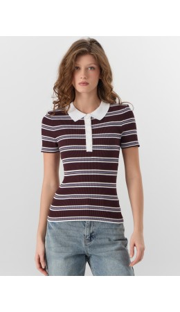 Джемпер коричневая полоска