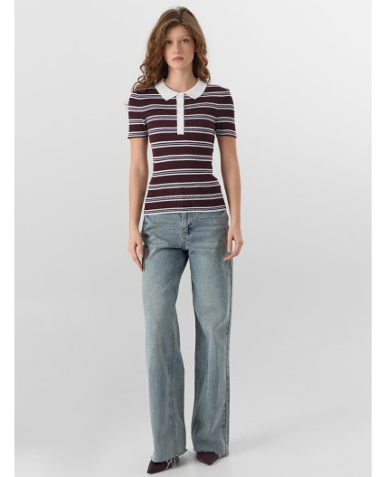 Джемпер коричневая полоска