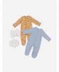 Комбинезон машинки на бисквите +серо -голубой