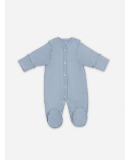 Комбинезон машинки на бисквите +серо -голубой