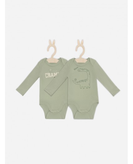 Боди оливковый +печать