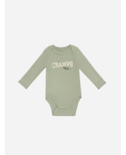 Боди оливковый +печать