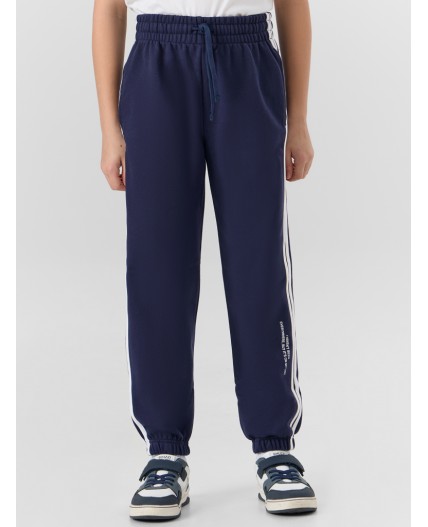 Брюки полуночно -синий +печать