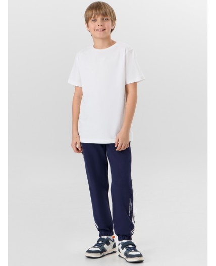 Брюки полуночно -синий +печать