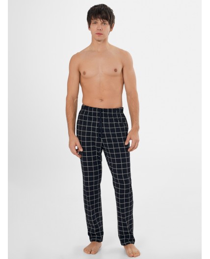 Брюки клетка на черном2