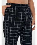 Брюки клетка на черном2