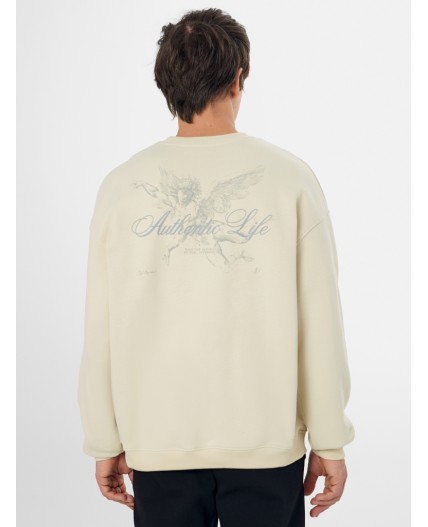 Свитшот песчаное облако +печать