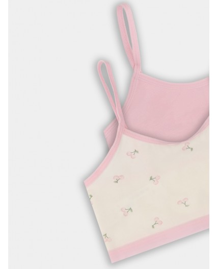 Топ персиковые вишенки на молочном +розовый