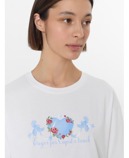 Пижама белый +сине -голубая полоска