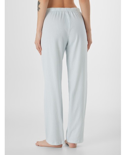 Брюки голубая клеточка