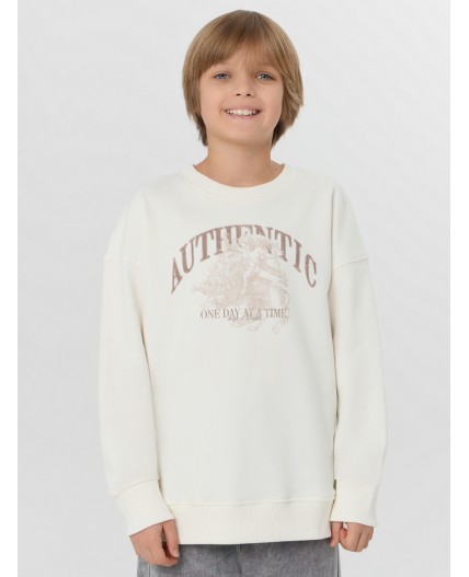 Свитшот св.молочный +печать