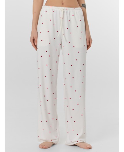 Брюки сердечки на св.молочном