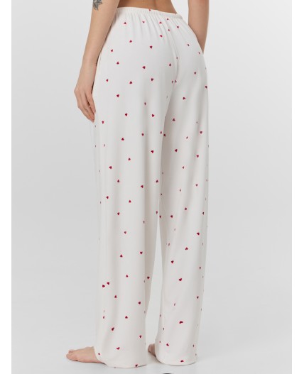 Брюки сердечки на св.молочном