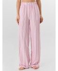 Брюки полоска на розовом