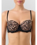 Бюстгальтер леопард на коричневом