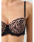 Бюстгальтер леопард на коричневом