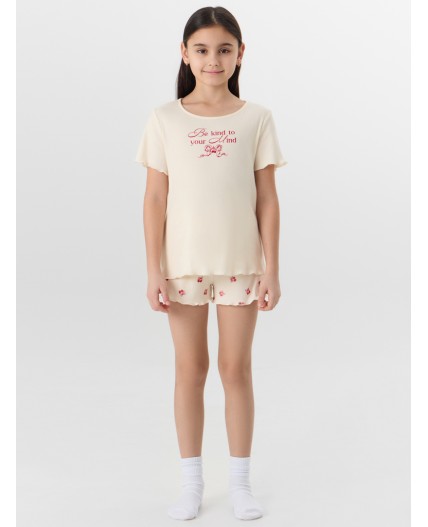 Комплект св.молочный +вишенки на св.молочном