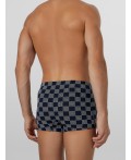 Трусы клетка на глубоком синем