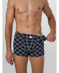Трусы клетка на глубоком синем