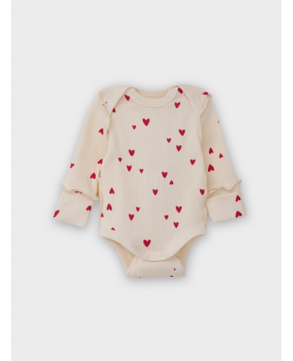 Комплект сердечки на молочном +красный