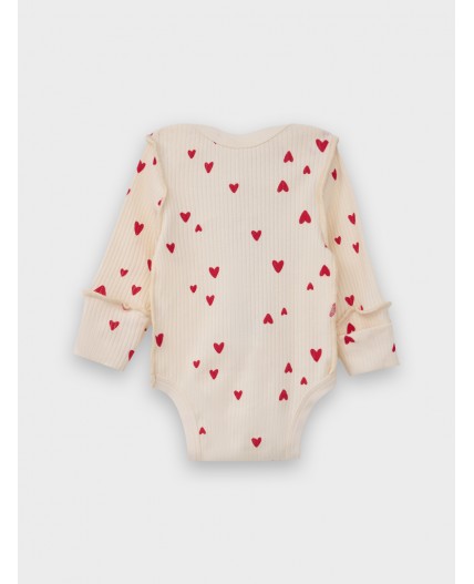 Комплект сердечки на молочном +красный