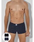 Трусы диагональн. узор на гл.синем +черный