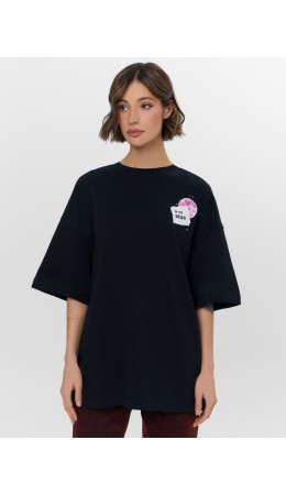 Футболка черный +печать11