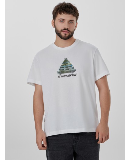 Футболка белый +печать10