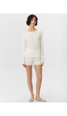 Комплект цветочки на св.молочном